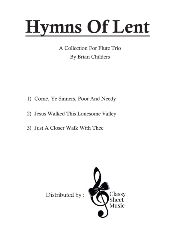 Flute Trio Collection - Hymns Of Lent