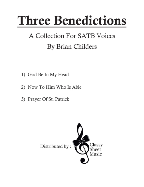 Vocal Choir (SATB) Unaccompanied Collection - Three Benedictions