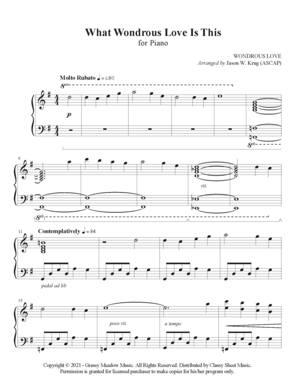 Piano - What Wondrous Love Is This from "Worship At The Keys Spring Volume 1"